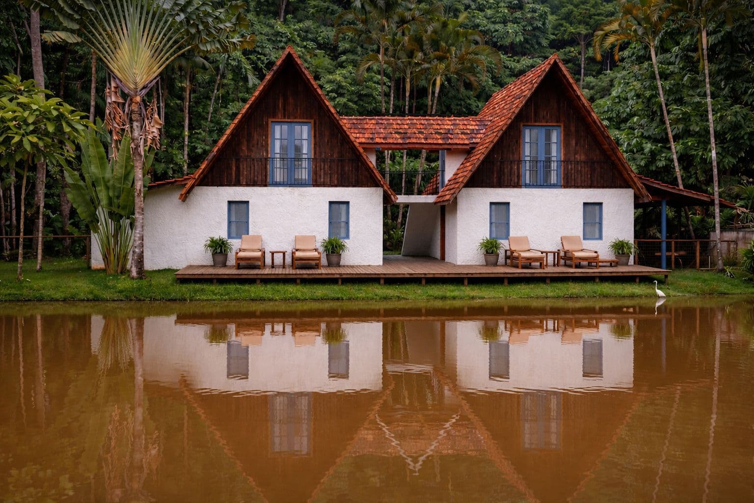 Acomodações e chalés - área de convivência